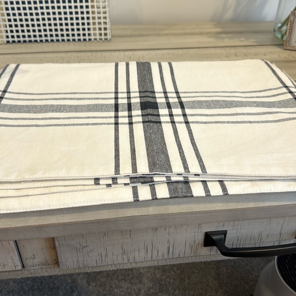 Farmhouse striped placemats set of six